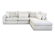 Hogan Cotton Sectional - Luxe Living Comfort with Stylish Pillows and Reversible Cushions Included