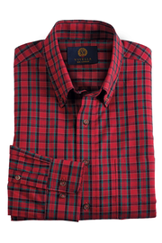 Patrick James Long Sleeve Button Down Holiday Check Shirt