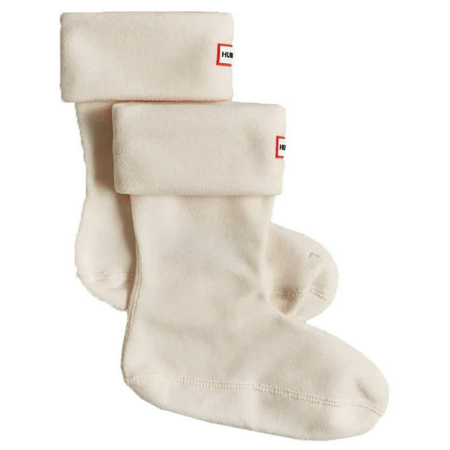 Hunter Fleece Cuff Short Boot Socks - Hunter White