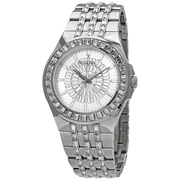 Bulova Phantom Quartz Crystal Silver Pave Dial Men's Watch 96A236