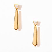 Power Tie Jacket Earrings