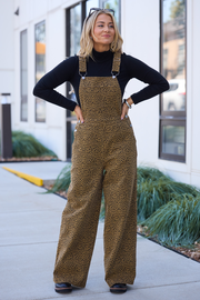 Brinley Leopard Denim Overalls SALE