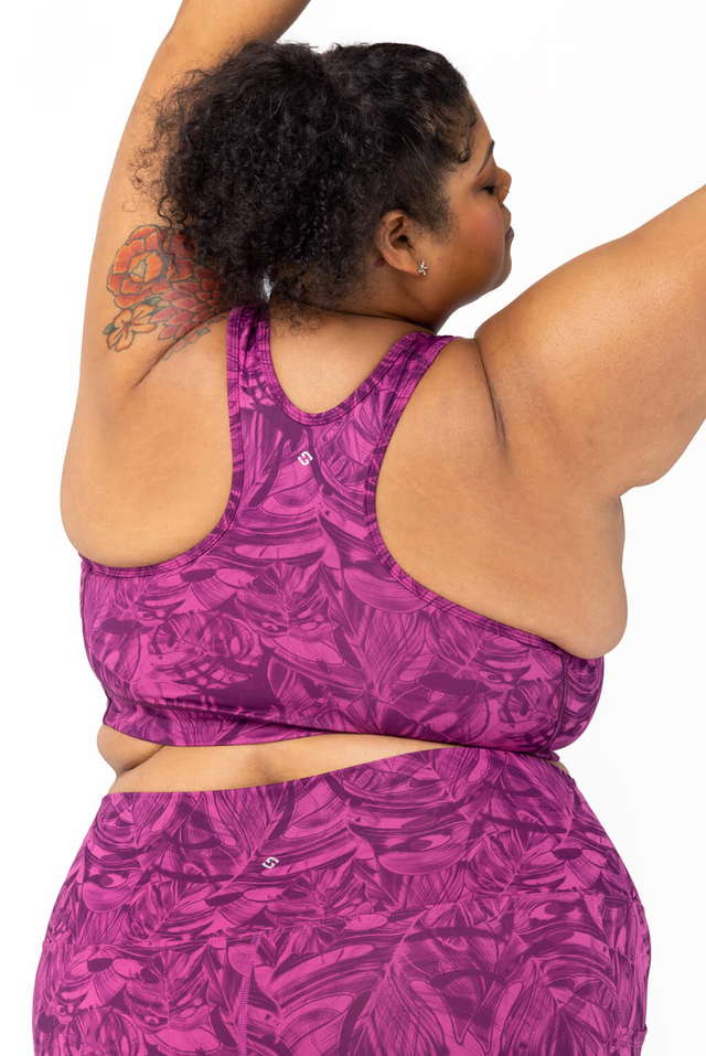 Racerback Sports Bra - Cactus Leaf - FINAL SALE