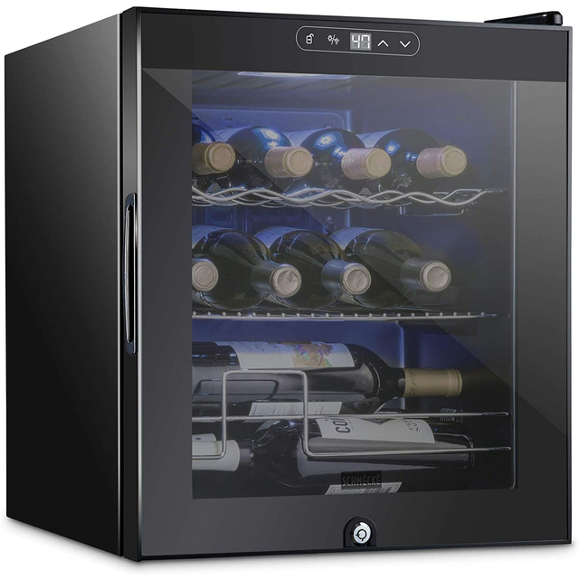 12 Bottle Wine Fridge, Freestanding Wine Refrigerator, Wine Cooler