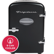 9-Can Retro Mini Fridge Cooler - Black