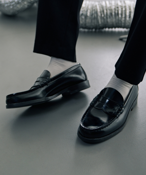 남성용 소가죽 페니로퍼 HS-906_BLACK