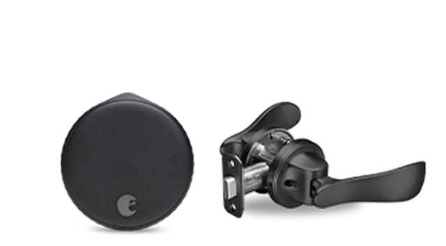 August Wi-Fi Smart Lock + Navis Paddle in Black