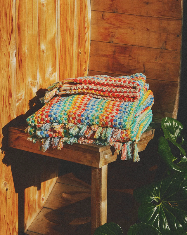 Organic Cosmic Rainbow Towel Set (Vibrant)