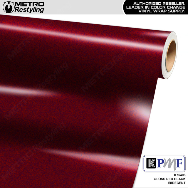 KPMF K75400 Gloss Red Black Iridescent Vinyl Wrap | K75408