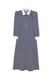 Rugby Dress Midi - Blue Stripe