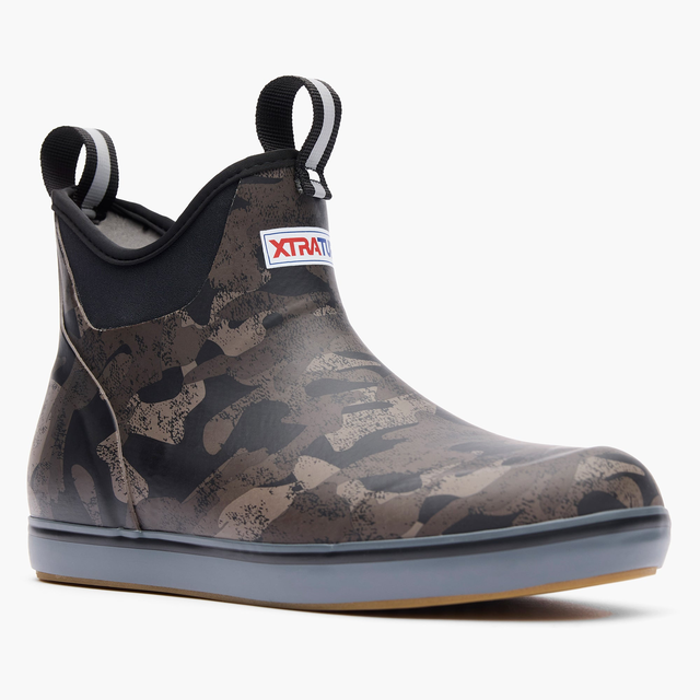 Women's Black Camo Ankle Deck Boot