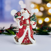 Holiday Luminary Renaissance LED Santa Figurine, 9 IN