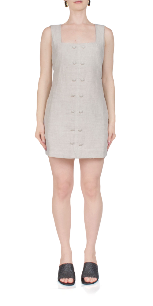 Virginie Dress Oatmeal Linen