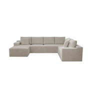 Flexo Corduroy Modular Sectional Sofa with Chaise 5-6 Seats