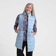 C&B Relaxed Restyled Quilted Puffer Long Vest