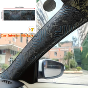 1PCS Car Interior Stickers High-grade Brocade Satin Embroidery Stickers Self-adhesive Fabric Stickers Universal AB Pillar Backi - AliExpress