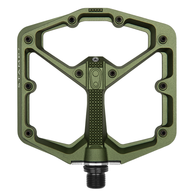Stamp 7 Large Alloy Flat Pedals - Dark Green