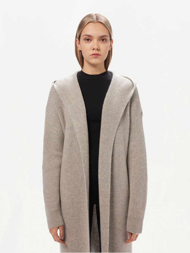 Cashmere Hooded Cardigan
