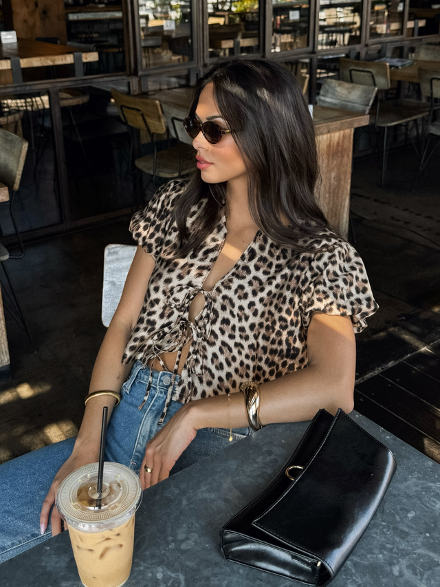 Sabrina Tie Front Top