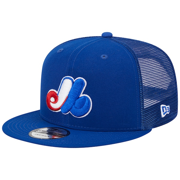 Men's Montreal Expos New Era Royal Cooperstown Collection Team Color Trucker 9FIFTY Snapback Hat