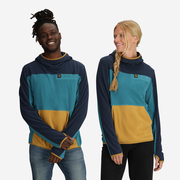 Unisex Verve Grid Fleece Hoodie in Lake - FINAL SALE
