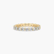 Low Dome Basket Eternity Ring With 2 CTW Lab-Grown Diamonds In 14K Yellow Gold (3.00mm)