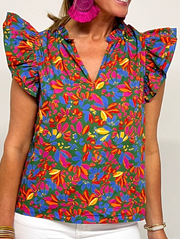 Miller Tropical Print Floral Top - FINAL SALE