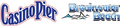 Casino Pier and Breakwater Beach logo