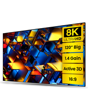 CASIRIS 120" Metal Black Fixed Frame Screen