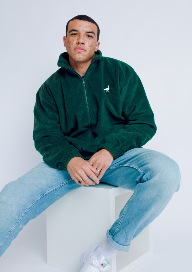 Unisex Goose Full Zip Fleece - Forest Green