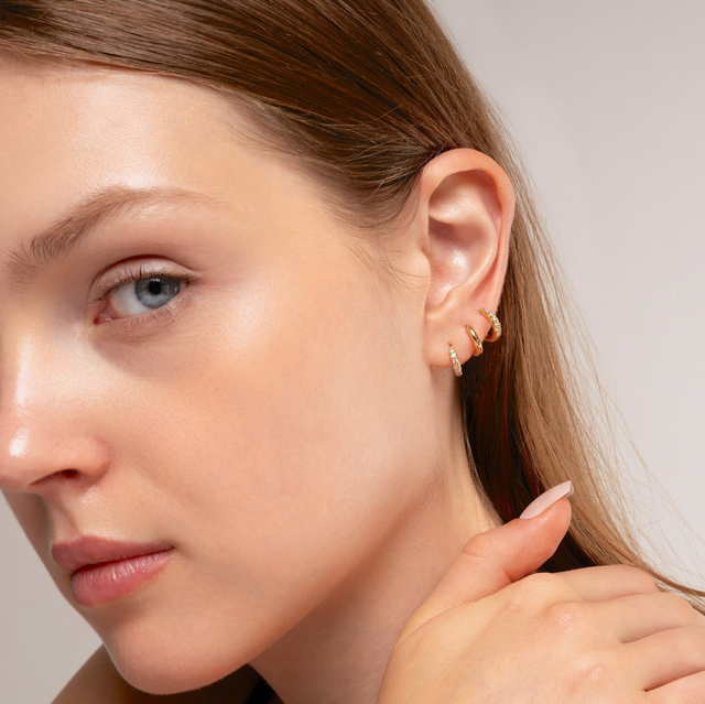 Pave Huggie Hoop Earrings