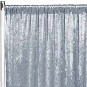 Velvet 10ft H x 52" W Drape/Backdrop Curtain Panel - Dusty Blue