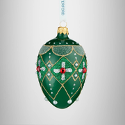 Green & Red Oval Bauble