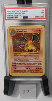 1999 Charizard Shadowless Holo Base Set Pokemon #4 Near Mint PSA 7