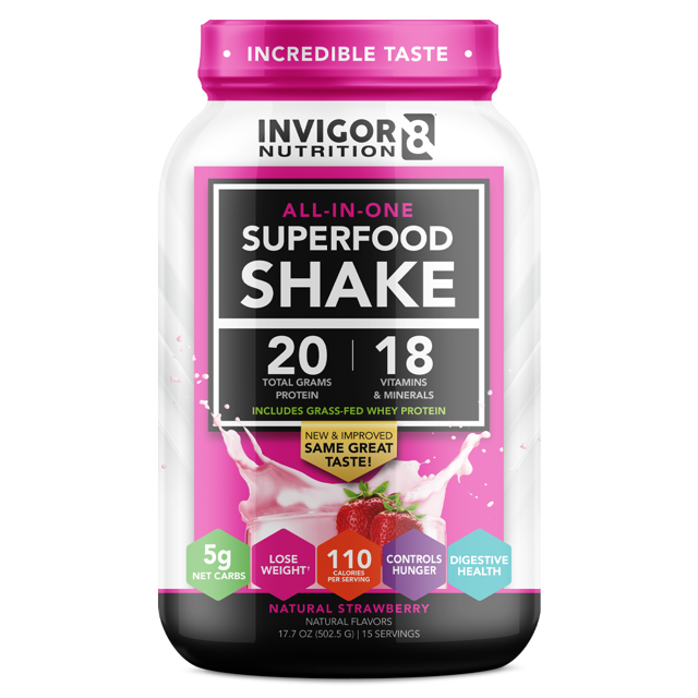 INVIGOR8 Natural Strawberry Superfood Shake