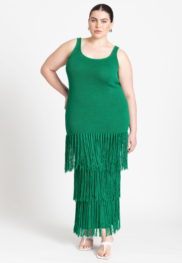 Fringe Sweater Dress