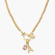 Avery Birthstone Initial Necklace