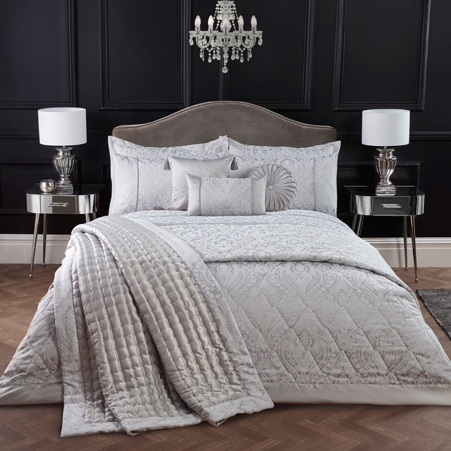 Regency Silver Luxury Cotton Rich Jacquard Duvet Cover