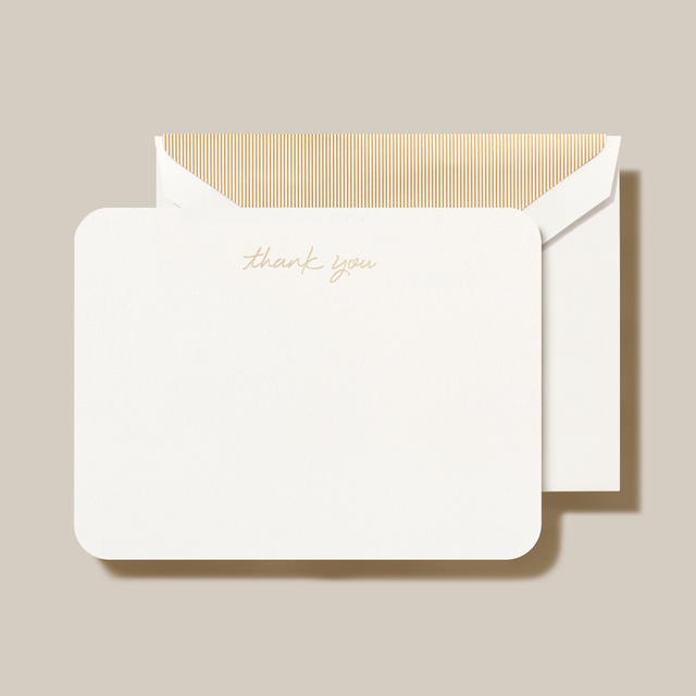 Round Corner Thank You Card