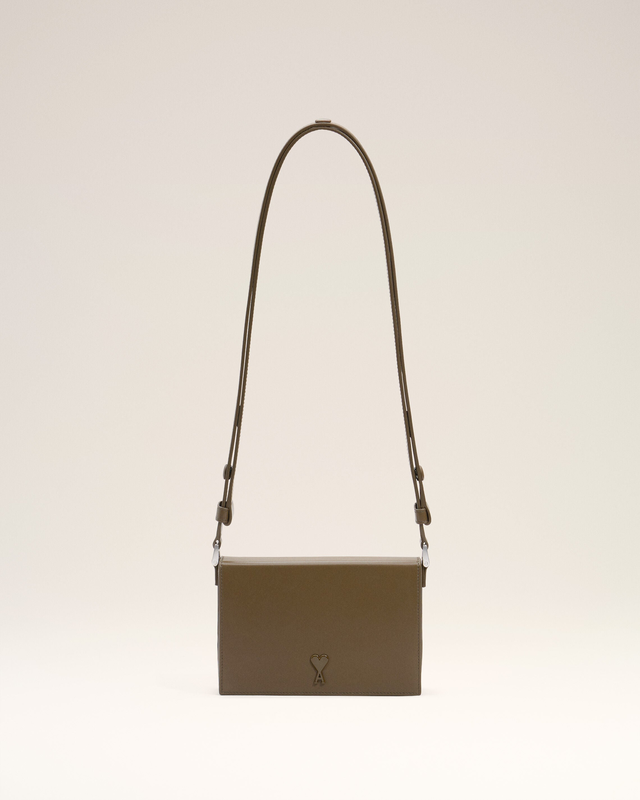 Green Smooth Leather Ami De Coeur Lunch Box Bag