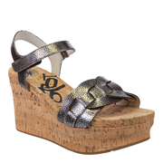 CHARLESTON in SILVER Wedge Sandals