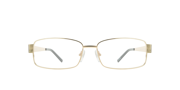 Glasses Direct ™ -Leonardo Rectangle Shiny Gold Glasses for Men | Glasses Direct