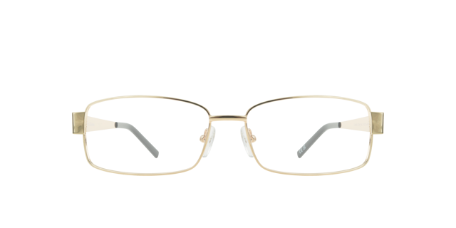 Glasses Direct ™ -Leonardo Rectangle Shiny Gold Glasses for Men | Glasses Direct