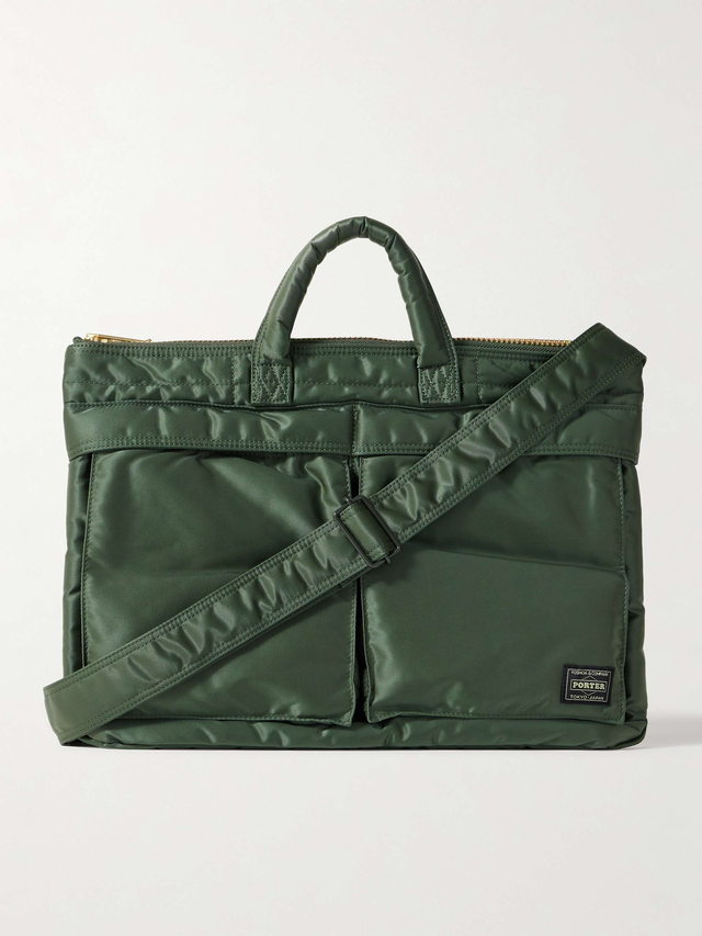 Tanker Helmet Short Nylon-Twill Tote Bag - green - One Size