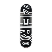 Zero Bold Skateboard Deck - Black/White