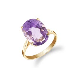 Amethyst Lucia Signature Ring in 9ct Gold