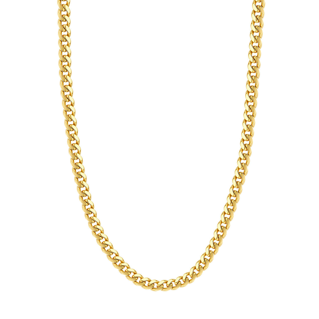Men's 14kt Gold 7.3mm 22-30" Miami Cuban Chain with Lobster Lock Yellow Gold