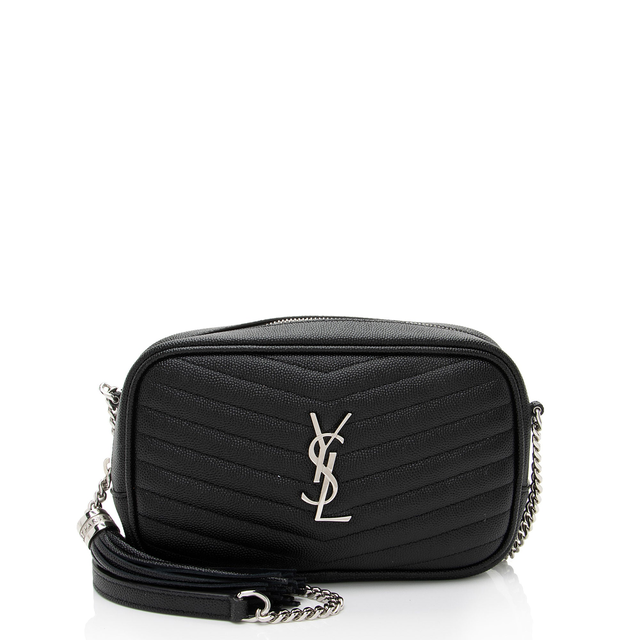 Saint Laurent Matelasse Grain de Poudre Monogram Lou Mini Camera Bag