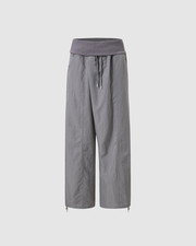 GREY HANBOK BALLOON FOLDOVER TRACK PANTS