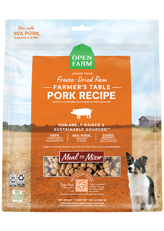 Farmer’s Table Pork Freeze Dried Raw Dog Food